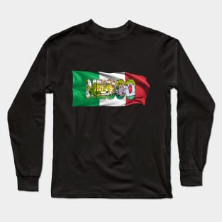 NESSO - Lake Como - Italy with Flag Long Sleeve T-Shirt